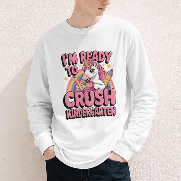 Back To School I'm Ready To Crush Kindergarten Unicorn Youth Long Sleeve Tee Back To School I'm Ready To Crush Kindergarten Unicorn Youth Long Sleeve Tee