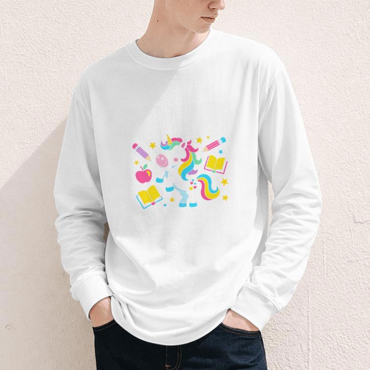 Back To School Unicorn First Grade Here I Come Premium Tri-Blend Youth Long Sleeve Tee