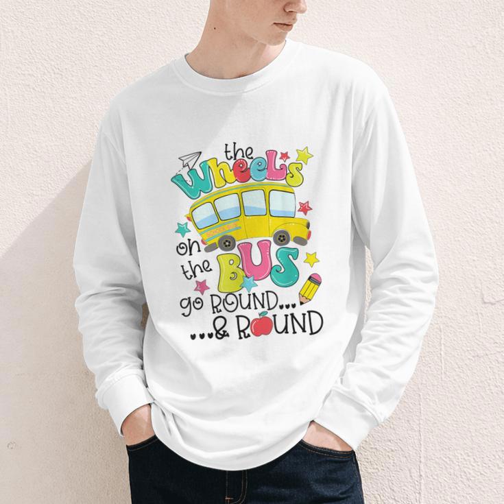 Back To School The WHEELS On The BUS Toddler Kids Boys Youth Long Sleeve Tee Back To School The WHEELS On The BUS Toddler Kids Boys Youth Long Sleeve Tee