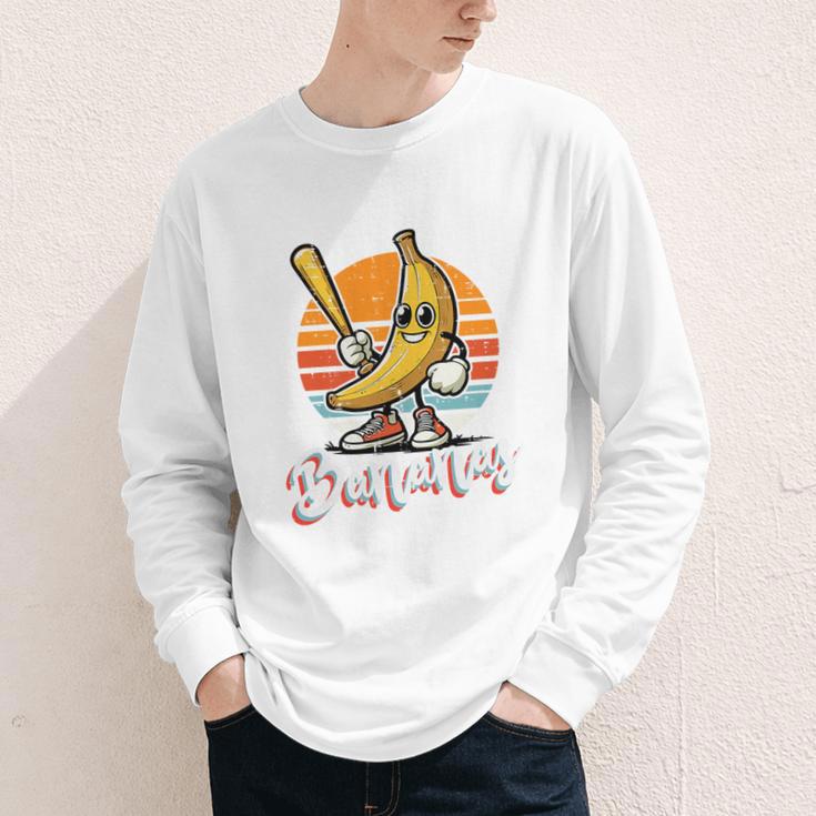Bananas Baseball Sunset Retro Fruit Sports Boys Kids Men Premium Tri-Blend Youth Long Sleeve Tee Bananas Baseball Sunset Retro Fruit Sports Boys Kids Men Premium Tri-Blend Youth Long Sleeve Tee