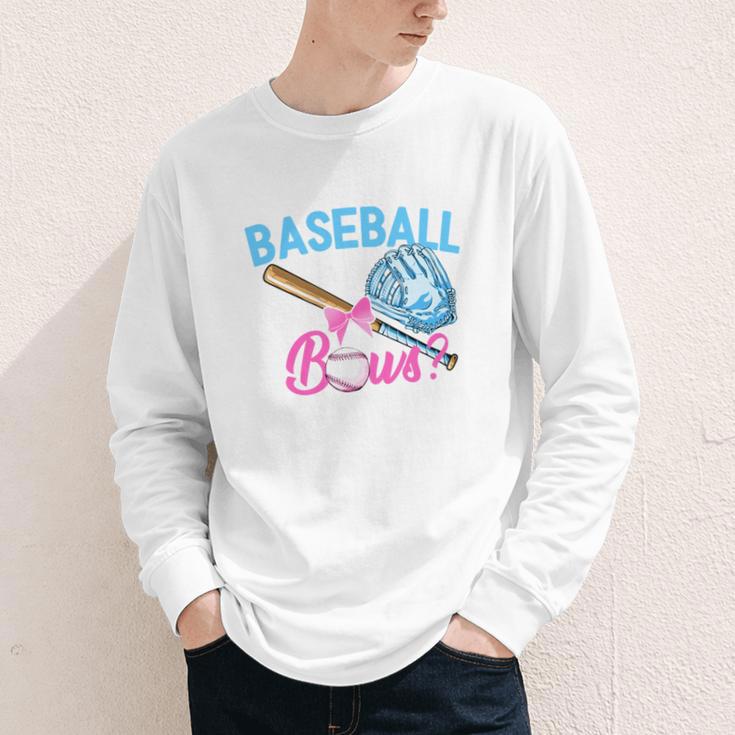 Baseball Or Bows Brother Loves You Gender Reveal Boy Or Girl Youth Long Sleeve Tee Baseball Or Bows Brother Loves You Gender Reveal Boy Or Girl Youth Long Sleeve Tee