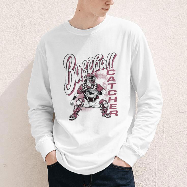 Baseball Catcher Gear Home Plate Premium Tri-Blend Youth Long Sleeve Tee Baseball Catcher Gear Home Plate Premium Tri-Blend Youth Long Sleeve Tee