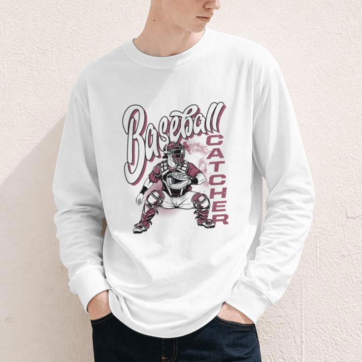 Baseball Catcher Gear Home Plate Youth Long Sleeve Tee Baseball Catcher Gear Home Plate Youth Long Sleeve Tee