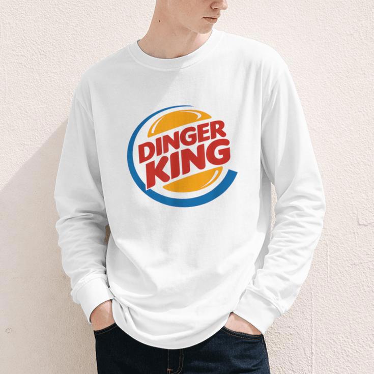 Baseball Dinger King Logo For Home Run Players And Fan Youth Long Sleeve Tee Baseball Dinger King Logo For Home Run Players And Fan Youth Long Sleeve Tee