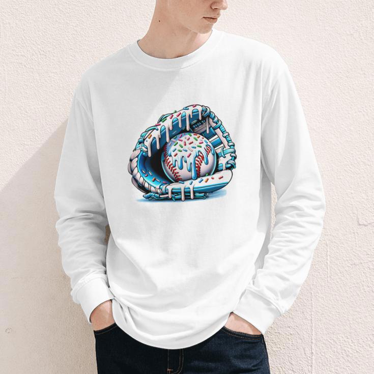 Baseball Drip Ice Cream Sprinkles Baseball Glove Premium Tri-Blend Youth Long Sleeve Tee Baseball Drip Ice Cream Sprinkles Baseball Glove Premium Tri-Blend Youth Long Sleeve Tee