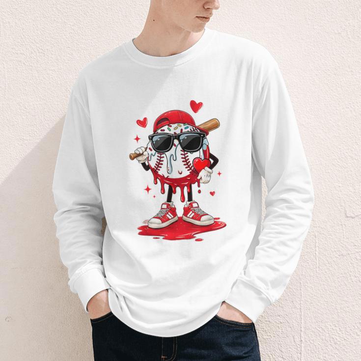 Baseball Drip Ice Cream Sunglasses Boys Youth Kids Valentine Youth Long Sleeve Tee Baseball Drip Ice Cream Sunglasses Boys Youth Kids Valentine Youth Long Sleeve Tee