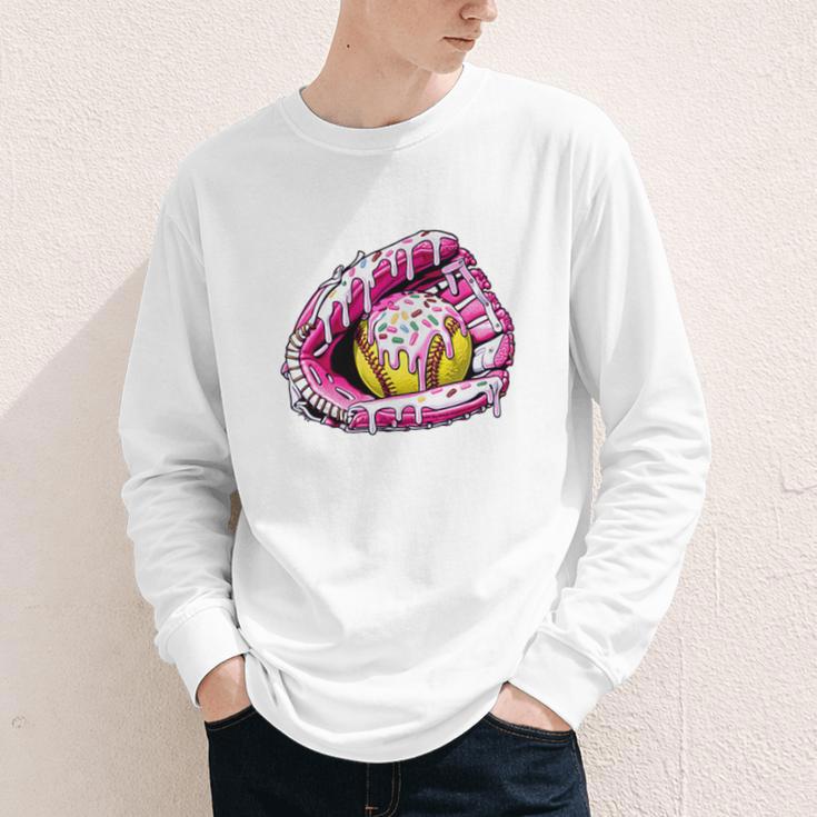 Baseball Glove Drip Shirt Ice Cream Dripping Girls Pocket Premium Youth Long Sleeve Tee Baseball Glove Drip Shirt Ice Cream Dripping Girls Pocket Premium Youth Long Sleeve Tee