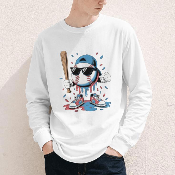 Baseball Lifestyle Apparel Youth Baseball Ice Cream Drip Youth Long Sleeve Tee Baseball Lifestyle Apparel Youth Baseball Ice Cream Drip Youth Long Sleeve Tee