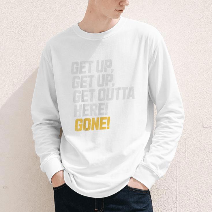 Baseball Player Get Up Get Outta Here Gone Home Run Youth Long Sleeve Tee Baseball Player Get Up Get Outta Here Gone Home Run Youth Long Sleeve Tee