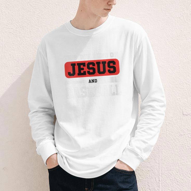 This Boy Runs On Jesus And Baseball Christian Baseball Youth Long Sleeve Tee This Boy Runs On Jesus And Baseball Christian Baseball Youth Long Sleeve Tee