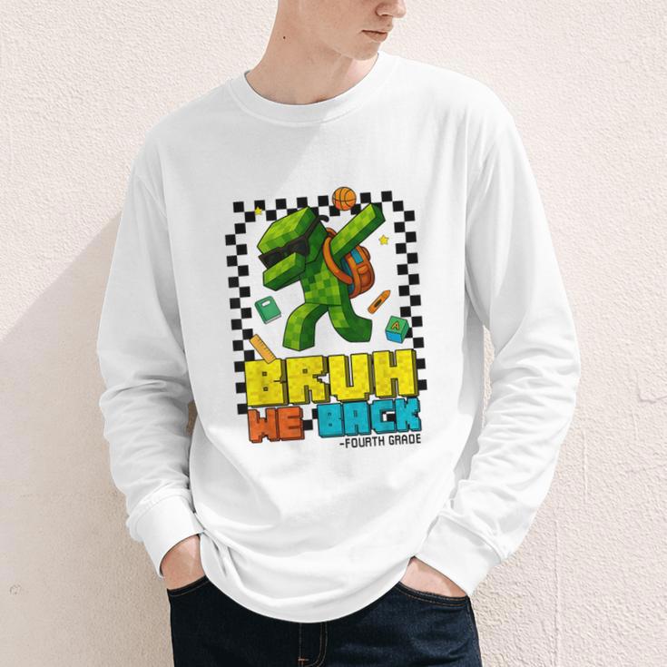 Bruh We Back 4th Grade Back To School Gamer Dabbing Boy Kids Youth Long Sleeve Tee Bruh We Back 4th Grade Back To School Gamer Dabbing Boy Kids Youth Long Sleeve Tee