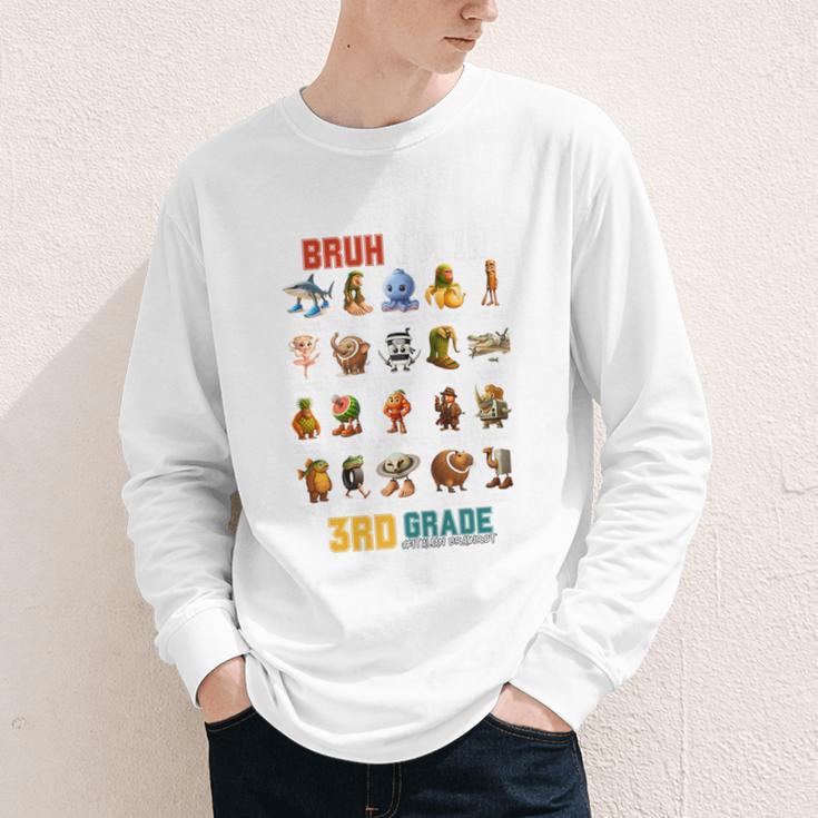 Bruh I’m In 3rd Grade Back To School Italian Brainrot Premium Tri-Blend Youth Long Sleeve Tee