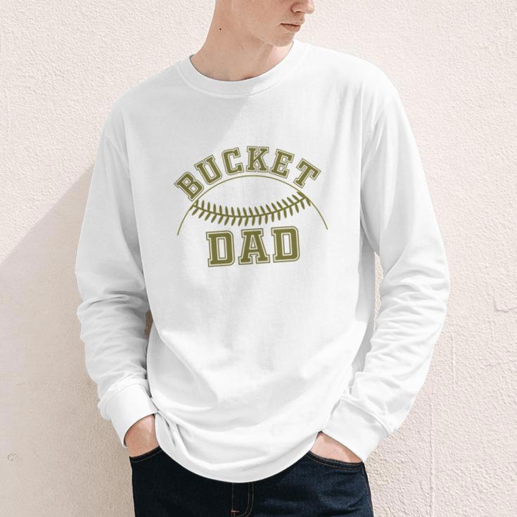 Bucket Dad Softball Dad Baseball Player Dad Youth Long Sleeve Tee Bucket Dad Softball Dad Baseball Player Dad Youth Long Sleeve Tee