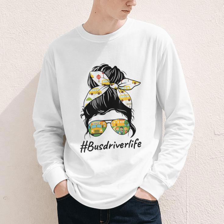 Bus Driver Life Messy Bun Back To School Bus Driver Youth Long Sleeve Tee Bus Driver Life Messy Bun Back To School Bus Driver Youth Long Sleeve Tee