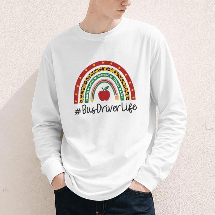 Bus Driver Rainbow Appreciation Day Hello Back To School Youth Long Sleeve Tee Bus Driver Rainbow Appreciation Day Hello Back To School Youth Long Sleeve Tee