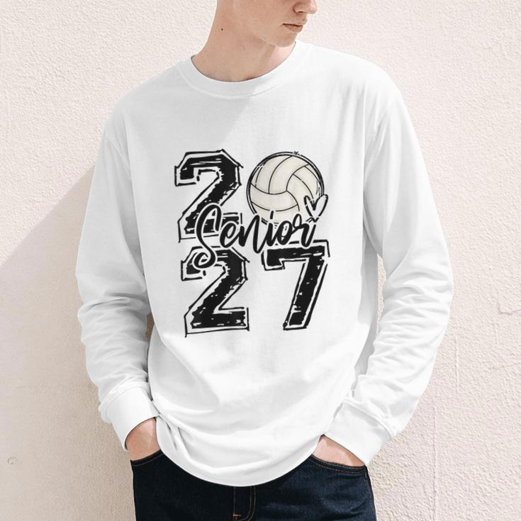 Class Of 2027 Volleyball Senior 2027 Back To School Youth Long Sleeve Tee Class Of 2027 Volleyball Senior 2027 Back To School Youth Long Sleeve Tee