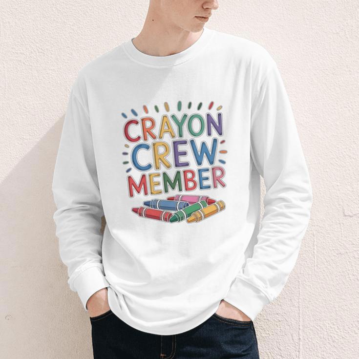 Crayon Crew Member Back To School Coloring Art Classes Youth Long Sleeve Tee Crayon Crew Member Back To School Coloring Art Classes Youth Long Sleeve Tee