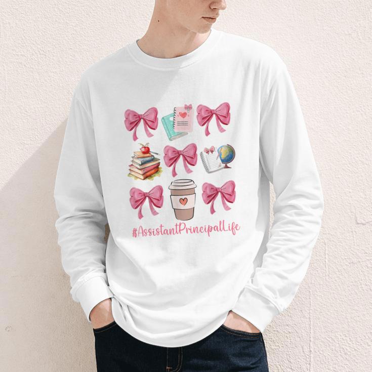 Cute Coquette Bows Assistant Principal Life Back To School Youth Long Sleeve Tee Cute Coquette Bows Assistant Principal Life Back To School Youth Long Sleeve Tee