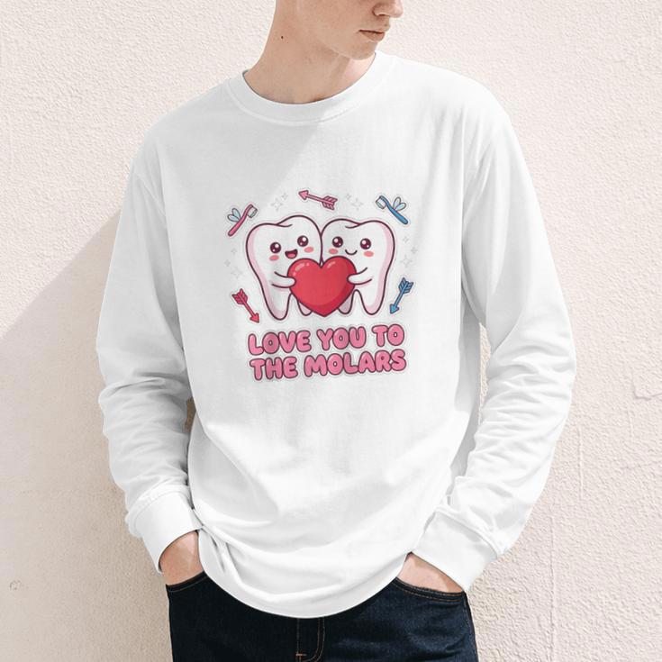 Cute Dentist Valentine Love You To The Molars Teeth Pun Raglan Baseball Tee Youth Long Sleeve Tee Cute Dentist Valentine Love You To The Molars Teeth Pun Raglan Baseball Tee Youth Long Sleeve Tee