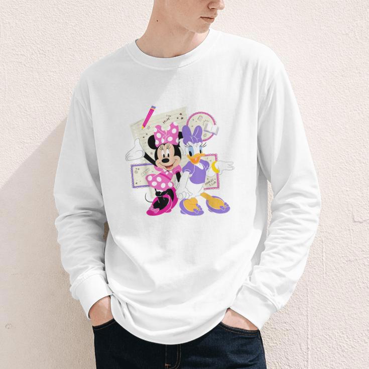 Disney Minnie & Daisy Back To School Best Friends BFFs Youth Long Sleeve Tee Disney Minnie & Daisy Back To School Best Friends BFFs Youth Long Sleeve Tee