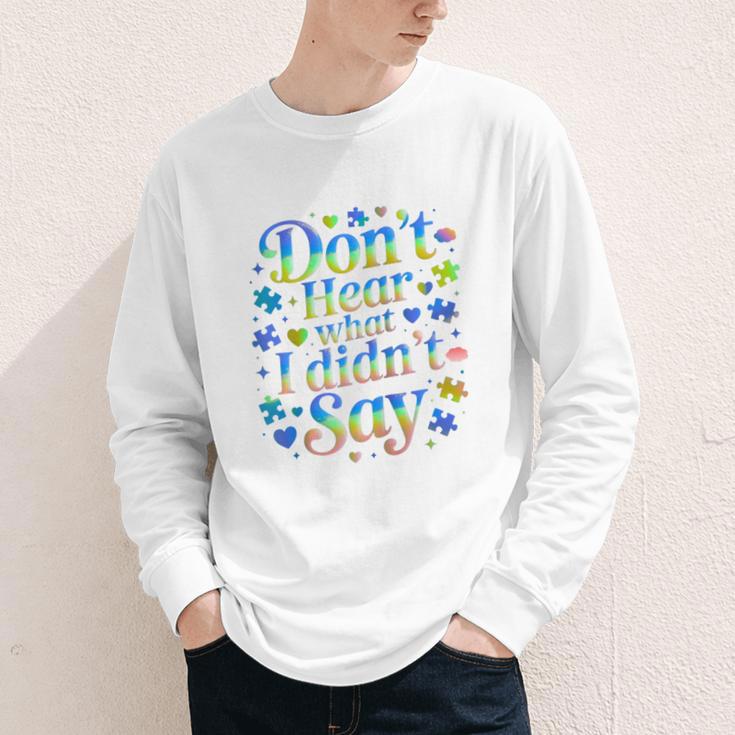 Don’t Hear What I Didn’t Say Autism Awareness Valentine Raglan Baseball Tee Youth Long Sleeve Tee