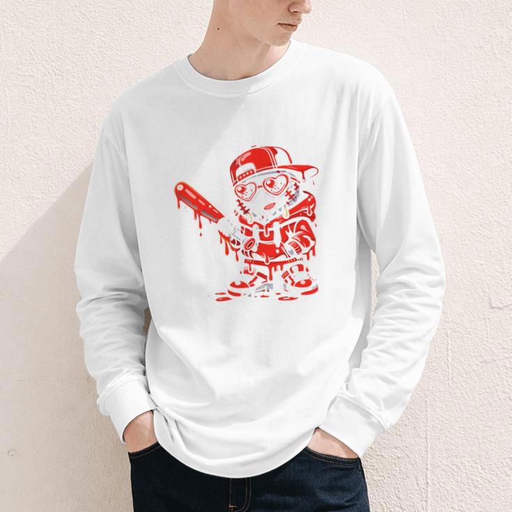 Drippy Baseball Mascot Valentine Heart Glasses Cartoon Youth Long Sleeve Tee Drippy Baseball Mascot Valentine Heart Glasses Cartoon Youth Long Sleeve Tee