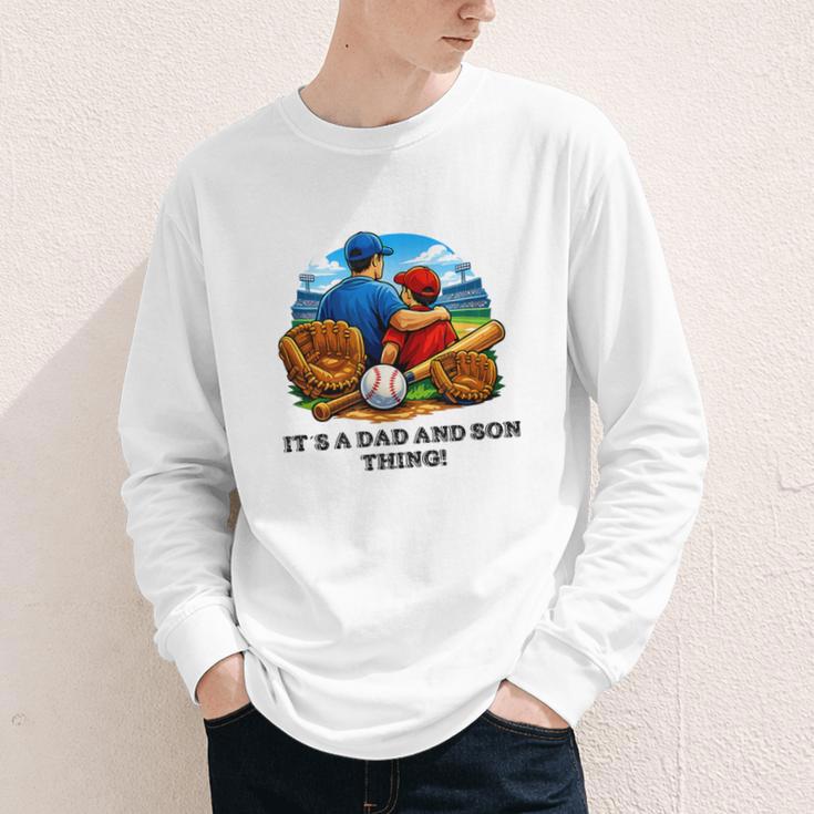 Father Son Baseball Father's Day Youth Long Sleeve Tee Father Son Baseball Father's Day Youth Long Sleeve Tee
