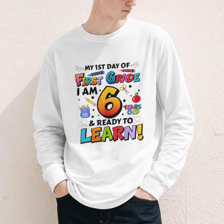 First 1st Grade First Day Of School Back To School Kids Youth Long Sleeve Tee First 1st Grade First Day Of School Back To School Kids Youth Long Sleeve Tee