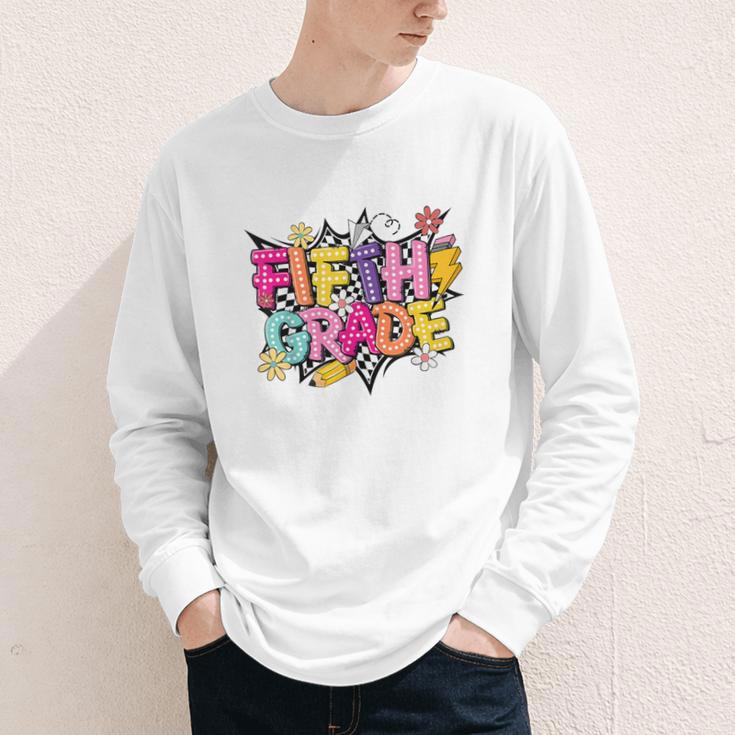 First Day Of School Fifth Grade Back To School Kids Youth Long Sleeve Tee First Day Of School Fifth Grade Back To School Kids Youth Long Sleeve Tee
