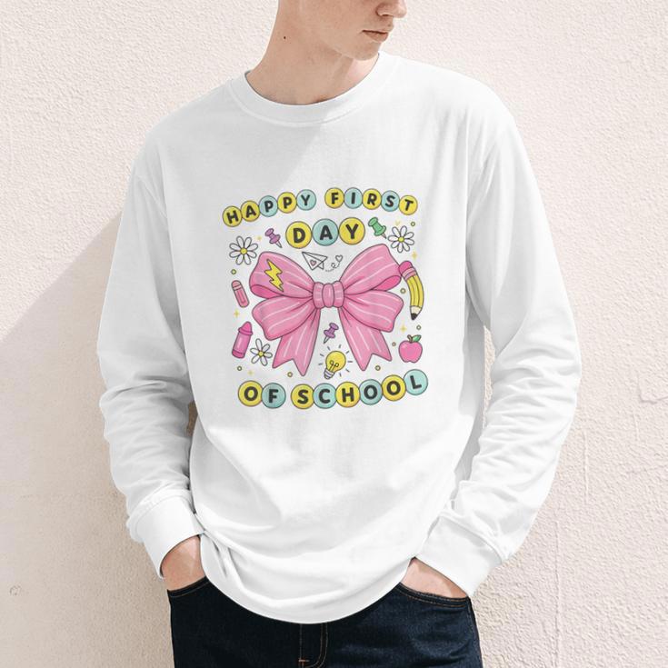 Friendship Bracelet Coquette Bow Back To School Girl Kids Youth Long Sleeve Tee Friendship Bracelet Coquette Bow Back To School Girl Kids Youth Long Sleeve Tee