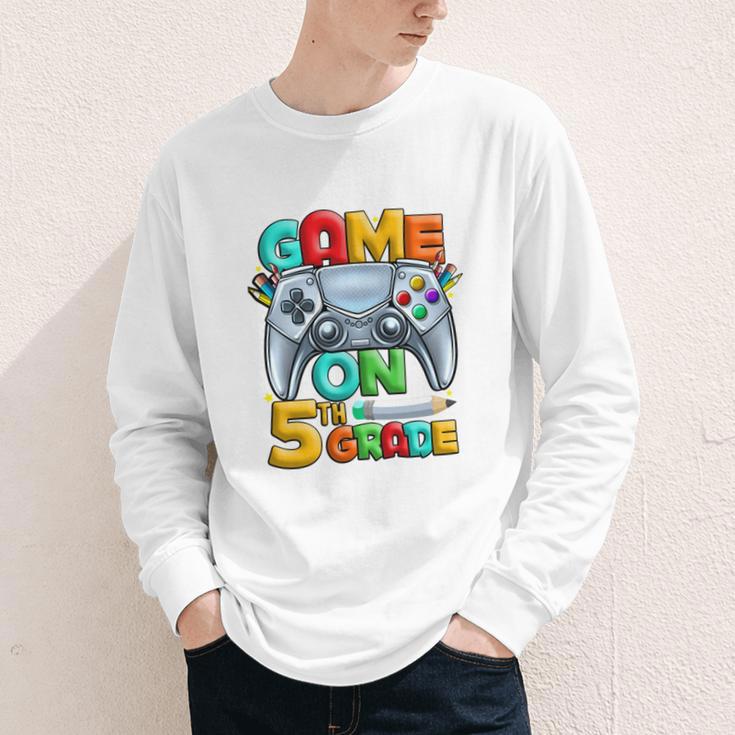 Game On 5th Grade Back To School 5th Grade Level Unlocked Performance Youth Long Sleeve Tee