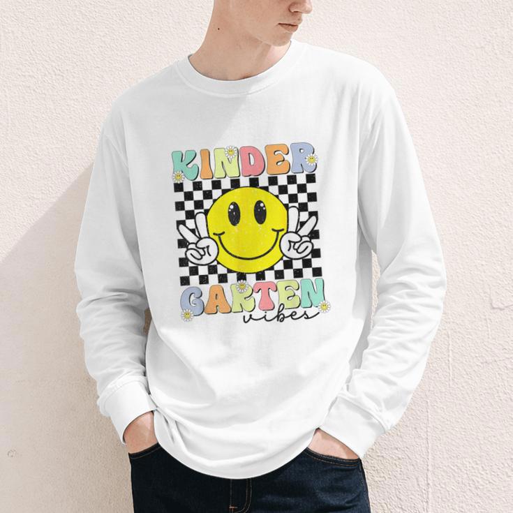 Girls Kindergarten Vibes Smile Face Back To School Kinder Youth Long Sleeve Tee Girls Kindergarten Vibes Smile Face Back To School Kinder Youth Long Sleeve Tee