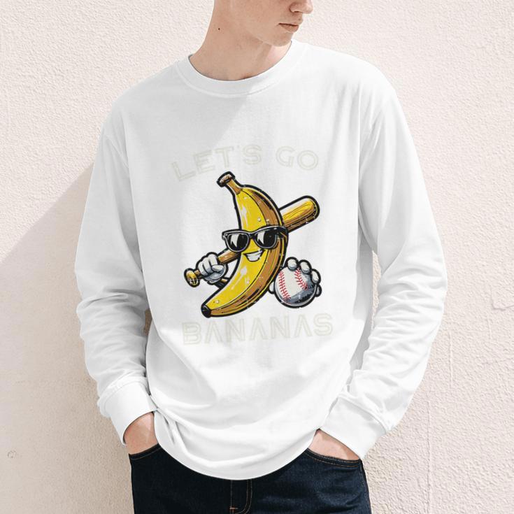 Lets Go Bananas Baseball Retro Sports Boys Kids Men Youth Premium Tri-Blend Youth Long Sleeve Tee Lets Go Bananas Baseball Retro Sports Boys Kids Men Youth Premium Tri-Blend Youth Long Sleeve Tee