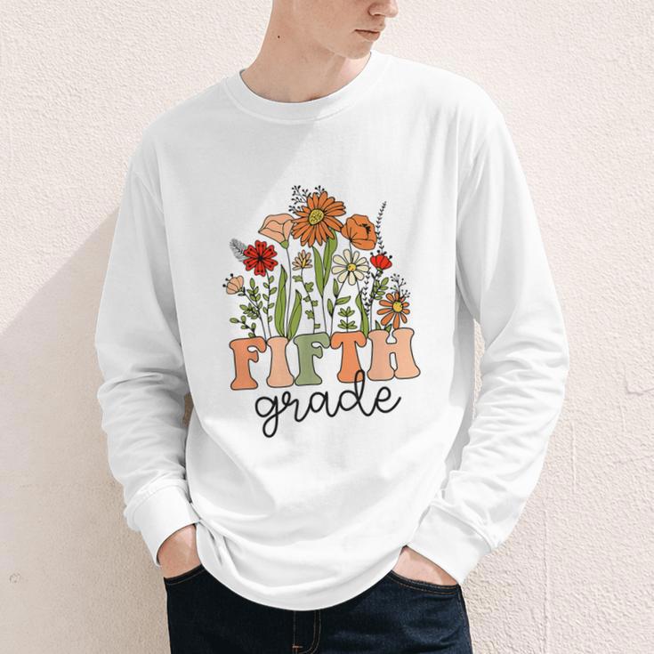 Groovy Fifth Grade Wildflowers Back To School 5th Grade Youth Long Sleeve Tee Groovy Fifth Grade Wildflowers Back To School 5th Grade Youth Long Sleeve Tee