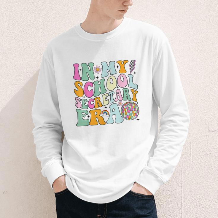 Groovy In My School Secretary Era Back To School Youth Long Sleeve Tee Groovy In My School Secretary Era Back To School Youth Long Sleeve Tee