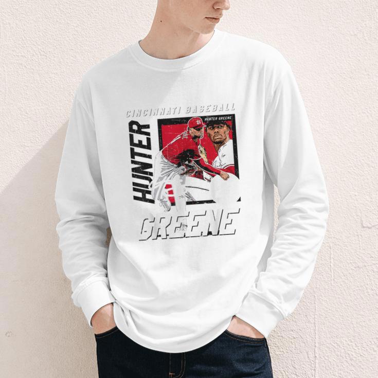 Hunter Greene Cincinnati MLB Baseball Players MLBHGR203M Youth Long Sleeve Tee