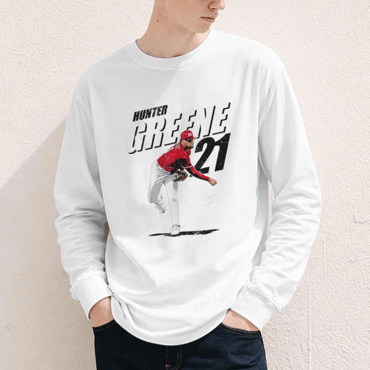 Hunter Greene Cincinnati MLB Baseball Players MLBHGR204M Youth Long Sleeve Tee Hunter Greene Cincinnati MLB Baseball Players MLBHGR204M Youth Long Sleeve Tee