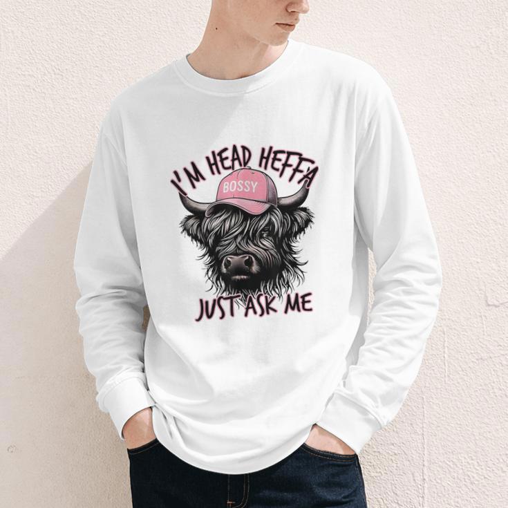 I'm Head Heffa Just Ask Me Bossy Highland Cow Baseball Cap Youth Long Sleeve Tee I'm Head Heffa Just Ask Me Bossy Highland Cow Baseball Cap Youth Long Sleeve Tee