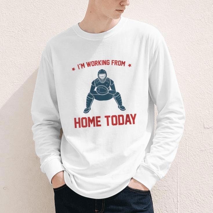 I'm Working From Home Today Baseball Lover Men Women Youth Long Sleeve Tee I'm Working From Home Today Baseball Lover Men Women Youth Long Sleeve Tee