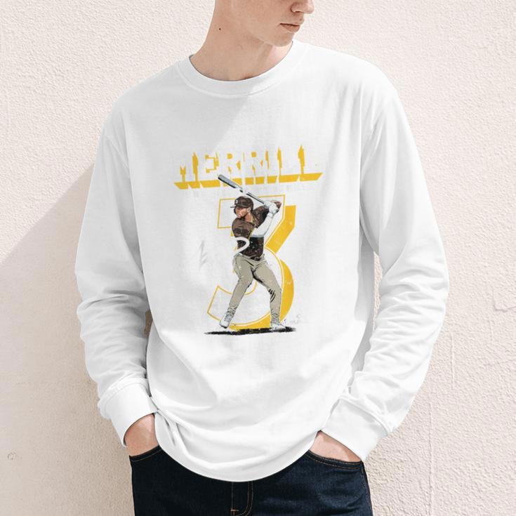 Jackson Merrill San Diego MLB Baseball Player MLBJME201M Youth Long Sleeve Tee Jackson Merrill San Diego MLB Baseball Player MLBJME201M Youth Long Sleeve Tee