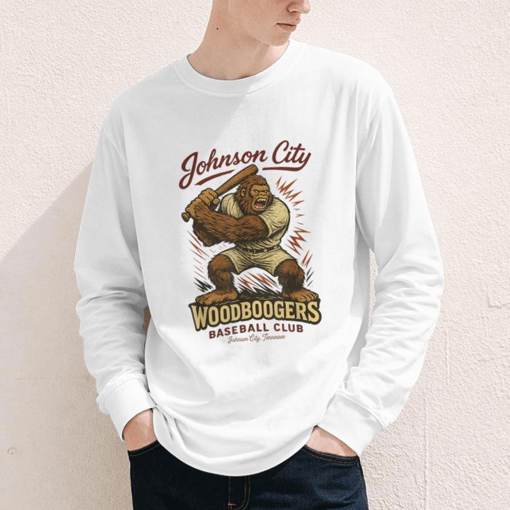 Johnson City Woodboogers Retro Baseball Club Youth Long Sleeve Tee Johnson City Woodboogers Retro Baseball Club Youth Long Sleeve Tee