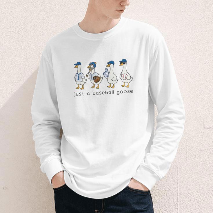 Just a Baseball GooseLife Is Better With Geese On Your Team Youth Long Sleeve Tee
