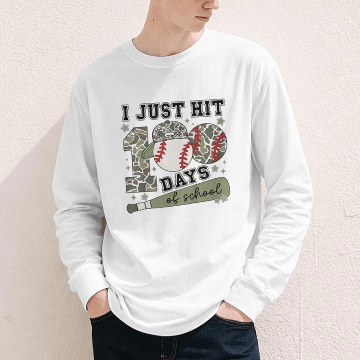 Kids I Just Hit 100 Days Boys 100 Days Of School Baseball Kids Youth Long Sleeve Tee Kids I Just Hit 100 Days Boys 100 Days Of School Baseball Kids Youth Long Sleeve Tee