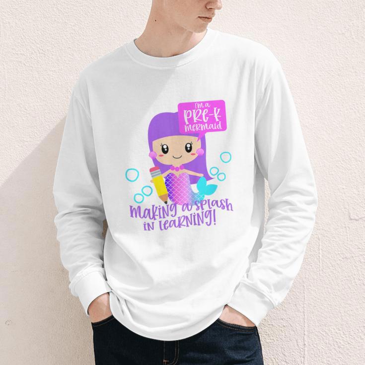 Kids Pre K Mermaid Back To School Toddler Girl First Day Of Prek Youth Long Sleeve Tee Kids Pre K Mermaid Back To School Toddler Girl First Day Of Prek Youth Long Sleeve Tee
