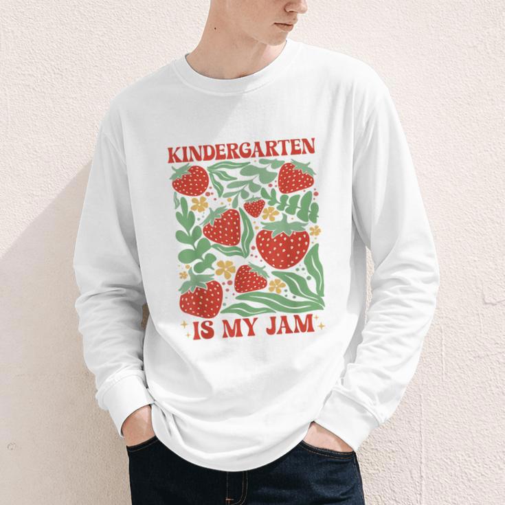 Kindergarten Is My Jam Boho Floral Strawberry Back To School Youth Long Sleeve Tee Kindergarten Is My Jam Boho Floral Strawberry Back To School Youth Long Sleeve Tee