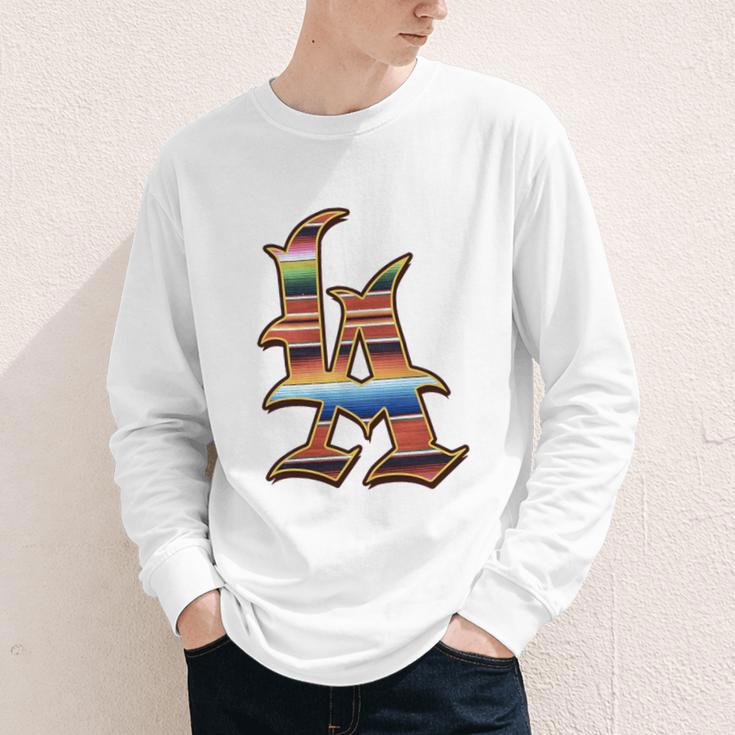 LA Sarape Los Angeles LA Sarape East LA Baseball Mexican Premium Tri-Blend Youth Long Sleeve Tee