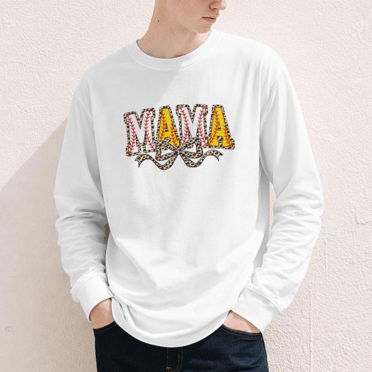 Leopard Baseball Softball Mama Bow Softball Baseball Mom Youth Long Sleeve Tee Leopard Baseball Softball Mama Bow Softball Baseball Mom Youth Long Sleeve Tee