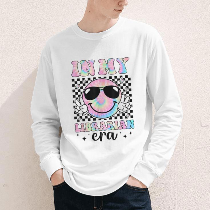 In My Librarian Era Groovy Tie Dye Back To School Youth Long Sleeve Tee In My Librarian Era Groovy Tie Dye Back To School Youth Long Sleeve Tee
