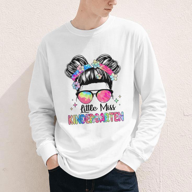 Little Miss Kindergarten Girls Kids Back To School Kinder Youth Long Sleeve Tee
