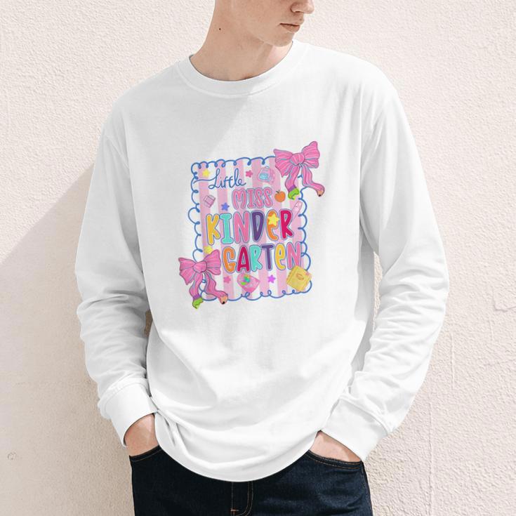 Little Miss Kindergarten Kids Girls Coquette Back To School Youth Long Sleeve Tee Little Miss Kindergarten Kids Girls Coquette Back To School Youth Long Sleeve Tee